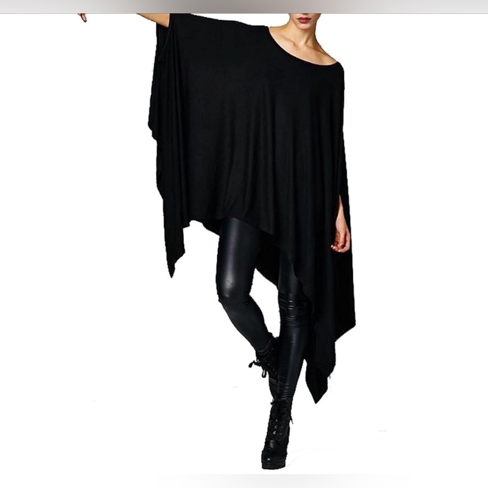 Vivicastle Got Style Women's Loose Bat Wing Dolman Poncho Tunic Dress Top